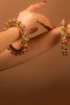 Buy_Tizora_Gold Plated Stones Studded Pacheli Bangles - Set Of 2 _at_Aza_Fashions