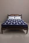 Buy_Kyoona_Blue 100% Cotton Print Holy Azulejos Bedsheet Set _at_Aza_Fashions