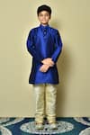 Buy_Petite Pomme_Blue Silk Patterned Kurta _at_Aza_Fashions