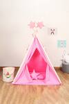 Buy_My Gift Booth_Pink Canvas Portable Teepee Tent With Padded Mat_at_Aza_Fashions