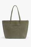 Shop_Tan & Loom_Green Textured 365 Days Leather Tote Bag_at_Aza_Fashions