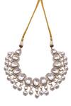 Buy_Vasundhara_Silver Plated Kundan Embellished Choker _at_Aza_Fashions