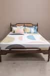 Buy_Kyoona_Multi Color 100% Cotton Semi Polka Dot Phases Of Moon Bedcover Set _at_Aza_Fashions