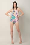 Buy_Limerick by Abirr N' Nanki_Multi Color 82% Polyester Engineered Print Paisley Edie Monokini  _at_Aza_Fashions