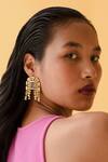 Shop_Esme By Aashna Dalmia_Gold Plated Embellished Stone Earrings _at_Aza_Fashions