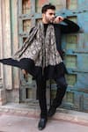 Buy_DUSALA_Black Hand Embroidery Pashmina Shawl_at_Aza_Fashions