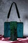 Buy_Eena_Green Erisha Embroidered Box Clutch _at_Aza_Fashions