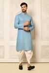 Buy_Naintara Bajaj_Blue Kurta Georgette Embroidered Sequin Set _at_Aza_Fashions