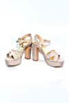 Buy_Foot Fuel_Pink Stripe Textured Brideyl Heels _at_Aza_Fashions