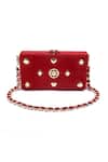 Buy_SAURAV GHOSH_Red Embellished Miniature Clutch Bag_at_Aza_Fashions