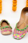 Buy_Jutti Express_Multi Color Embroidered Scalloped Sequin Work Juttis_at_Aza_Fashions