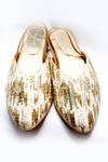 Buy_Foot Fuel_Cream Sequoia Embroidered Mules _at_Aza_Fashions