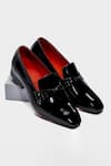 Buy_Amrit Dawani_Black Plain Toe Derby Shoes _at_Aza_Fashions