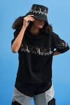Buy_Siddhant Agrawal_Black Embroidery Coastline Bucket Hat _at_Aza_Fashions
