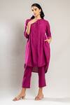 Buy_Doodlage_Pink Naomi Upcycled Cotton Gathered Tunic_at_Aza_Fashions