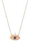 Buy_Esme by Aashna Dalmia_Gold Stone Embellished Eye Pendant _at_Aza_Fashions