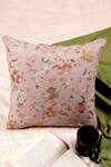 Buy_Khaabka_Pink Cotton Linen Embroidery Blossom Cushion Cover - Set Of 2_at_Aza_Fashions