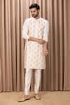 Buy Ankit V Kapoor Ivory Cotton, Silk Embroidery Haider Kurta Set at Aza Fashions Buy_Ankit V Kapoor_Ivory Cotton, Silk Embroidery Haider Kurta Set _at_Aza_Fashions