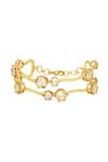 Buy_Esme By Aashna Dalmia_Gold Plated Stone Embellished Layered Bracelet _at_Aza_Fashions