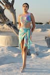 Buy_Tizzi_Purple Chiffon Satin Printed Coral Reef Beach Bum Sarong _at_Aza_Fashions