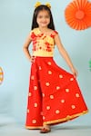 Buy_Cute Couture_Yellow Cotton Shibori Print Top And Palazzo Set _at_Aza_Fashions