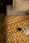 Buy_Raamae_Lyla Block Print Quilt With Pillow Cover_at_Aza_Fashions