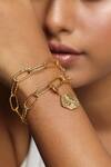 Buy_MNSH_Gold Plated Virgo Zodiac Charm Bracelet _at_Aza_Fashions