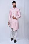 Buy_Adara Khan_Pink Jaquard Embroidered Kurta Set_at_Aza_Fashions