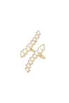 Buy_Isharya_Gold Plated Mirrors Angel Dust Front Open Ring_at_Aza_Fashions