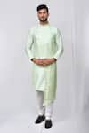 Buy_Adara Khan_Green Art Silk Solid Kurta Set_at_Aza_Fashions
