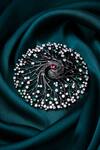 Buy_Cosa Nostraa_Black Stone Tree Of Life Studded Brooch _at_Aza_Fashions