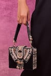 Buy_Forever Noor_Black Embellished Talk Of The Town Handcrafted Bag _at_Aza_Fashions
