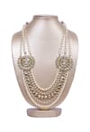 Buy Just Shradhas Gold Plated Kundan And Pearl Motif Layered Necklace at Aza Fashions Buy_Just Shradhas_Gold Plated Kundan And Pearl Motif Layered Necklace _at_Aza_Fashions