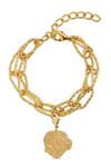 Buy_Mnsh_Gold Plated Aries Zodiac Charm Bracelet_at_Aza_Fashions