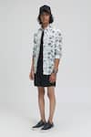 Buy_Terra Luna_White 100% Organic Handloom Cotton Floral Print Shirt_at_Aza_Fashions
