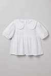 Buy_Byb Premium_White Cotton Schiffli Top _at_Aza_Fashions