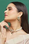 Buy Our Purple Studio White Pearls, Diamonds, Stones Kundan Studded Choker Set at Aza Fashions Buy_Our Purple Studio_White Pearls, Diamonds, Stones Kundan Studded Choker Set _at_Aza_Fashions