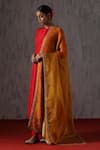 Buy_Weaver Story_Yellow Organza Embroidered Floral Dupatta _at_Aza_Fashions