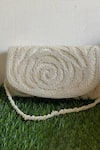Buy_Kreivo By Vamanshi Damania_Ivory Embellished Silk Envelope Bag _at_Aza_Fashions