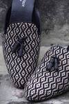 Shop_Coral Haze_Beige Sherlock Checkered Pattern Mules_at_Aza_Fashions