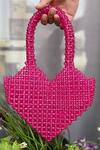 Buy_Adorn My Wish_Pink Embellished Heart Shaped Bag _at_Aza_Fashions