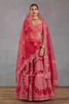 Torani_Pink Lehenga Butterfly Net And Cotton Silk Embroidery Dori & Floral Set _at_Aza_Fashions
