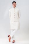 Buy_Amrit Dawani_Ivory Bundi And Kurta Embroidery Set _at_Aza_Fashions