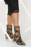 Buy_Sole House_Multi Color Floral Pattern Boots _at_Aza_Fashions