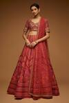 Buy Neeta Lulla Red Silk, Tulle Beads, Sequins, Zari Phoenix Stripe Pattern Bridal Lehenga Set at Aza Fashions Buy_Neeta Lulla_Red Silk, Tulle Beads, Sequins, Zari Phoenix Stripe Pattern Bridal Lehenga Set_at_Aza_Fashions