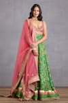 Buy_Torani_Green Slub Silk Digital Print Rang Naaz Raabia Anarkali With Dupatta  _at_Aza_Fashions