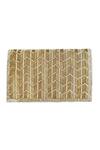 Buy_Kokommo_Gold Hand Embroidered Chevron Clutch _at_Aza_Fashions