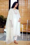 Buy Tatwa Ivory Handloom Cotton, Viscose, Silk Embroidery Yoke Hand Kurta And Pant Set at Aza Fashions Buy_Tatwa_Ivory Handloom Cotton, Viscose, Silk Embroidery Yoke Hand Kurta And Pant Set _at_Aza_Fashions