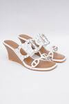 Buy_Sole House_White Crystals Embellished Cutout Wedges_at_Aza_Fashions