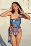 Buy_Tizzi_Blue Wonder Fabric 80% Polyamide 20% Elastane Cappadocia Swimsuit _at_Aza_Fashions